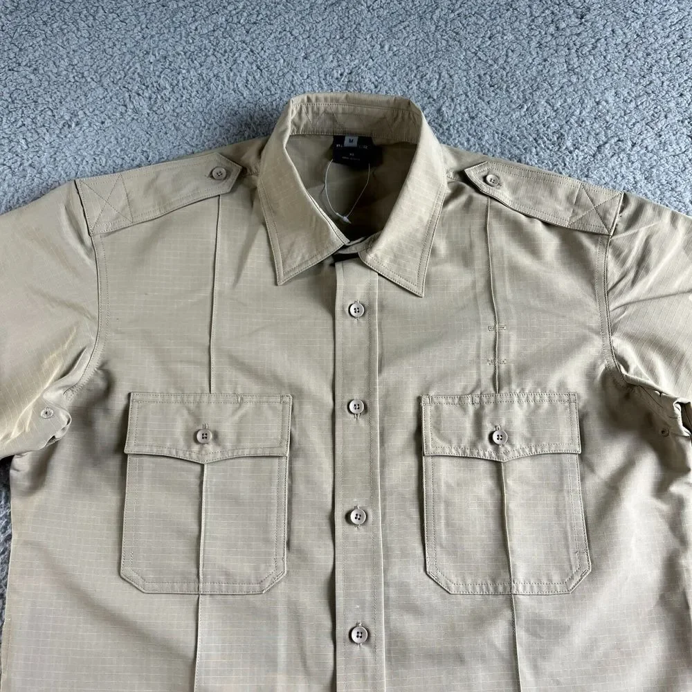 NEW Propper Shirt Mens Medium 32 Beige Tactical Kinetic Button Up Uniform F5350